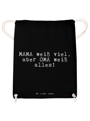 Mr. & Mrs. Panda Sportbeutel MAMA weiß viel, aber... mit Spruch in Schwarz