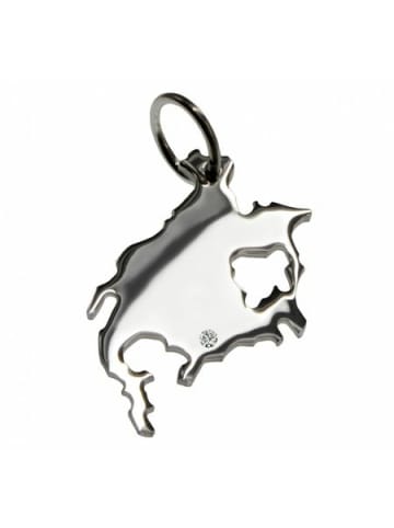 Schmuckador Nordamerika Anhänger mit Brillant 0,015ct 925 Silber in silber