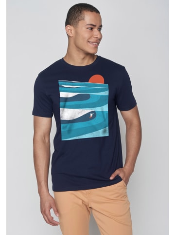 GreenBomb T-Shirt Nature Perfect Waves in Marineblau