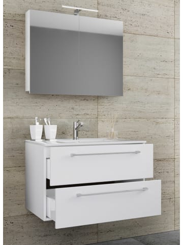 ebuy24 Spiegelschrank Badinos Weiß 80 x 46 cm