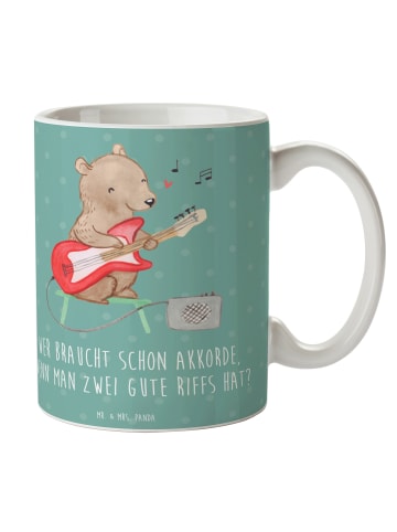 Mr. & Mrs. Panda Kaffeebecher E-Gitarre Zwei Riffs mit Spruch in Meeresbrise