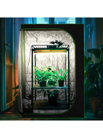 relaxdays Growzelt in Schwarz/ Grün - (B)100 x (H)200 x (T)100 cm