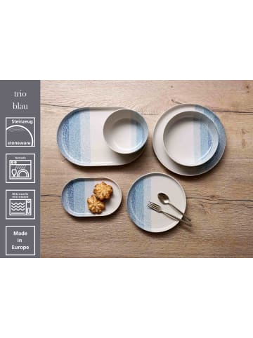 Ritzenhoff & Breker 6er Set Speiseteller Trio ø 25 cm in Blau