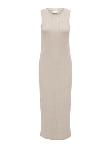 JACQUELINE de YONG Locker Langes Maxikleid Stretch Bodycon Dress Ohne Ärmel in Beige