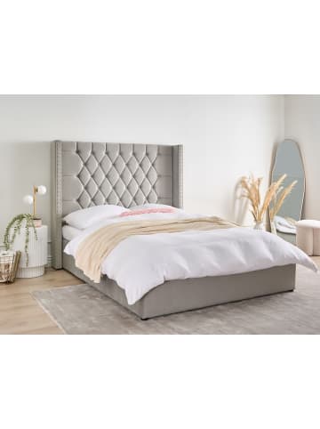Beliani 2-tlg Doppelbett LUBBON in Silber