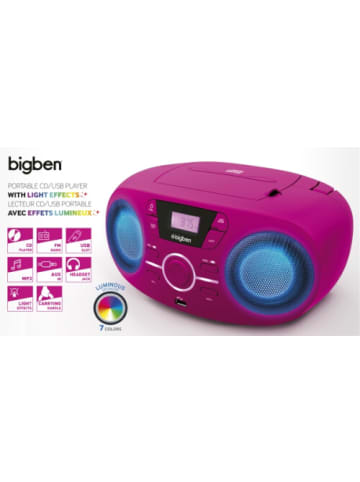 bigben Tragbares CD/Radio mit USB pink