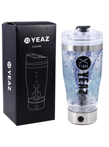 YEAZ CYCLONE Elektrischer Mixer USB 450ml in transparent