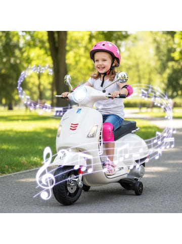 COSTWAY Kinder Motorrad Elektrisch 3-6 Jahren in Beige