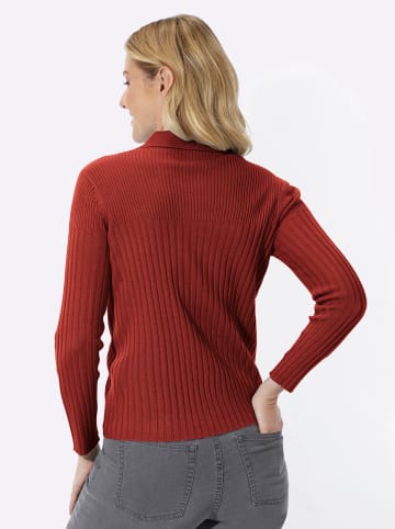 Sieh an! Polopullover in kirsche