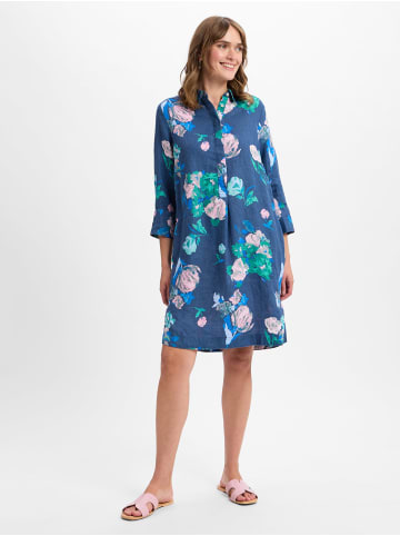 Franco Callegari Leinenkleid in marine grün - 0046