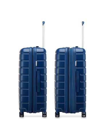 Roncato Relife 4 Rollen Trolley 73 cm mit Dehnfalte blau