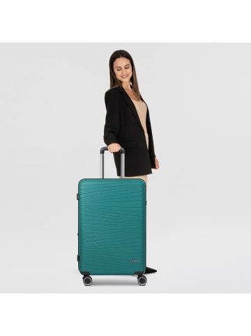 Franky Dallas 3.0 4 Rollen Trolley M 65 cm mit Dehnfalte in turquoise