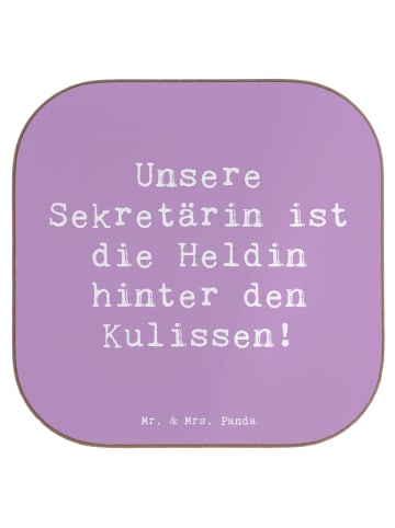 Mr. & Mrs. Panda gläseruntersetzer Spruch Sekretärin Heldin mit ... in Lavendeltraum