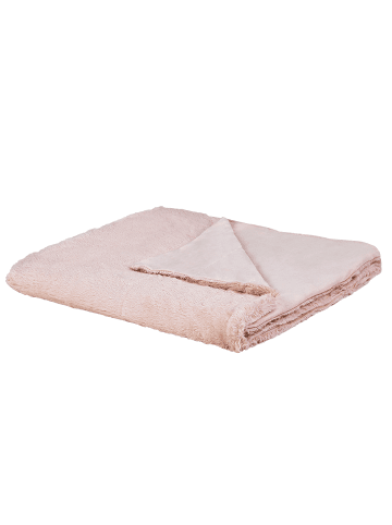 Beliani Kuscheldecke GELIK in Rosa - (W) 180 x (H) 2 x (L) 200 cm
