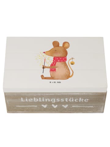 Mr. & Mrs. Panda Kiste Maus Weihnachten ohne Spruch in Weiß