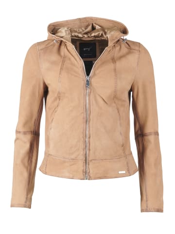 Maze Lederjacke Donie in creme