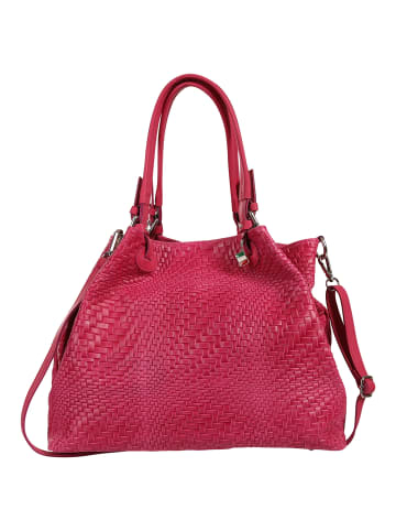 Florence Florence Handtasche, Umhängetasche Leder fuchsia, pink ca. 31cm