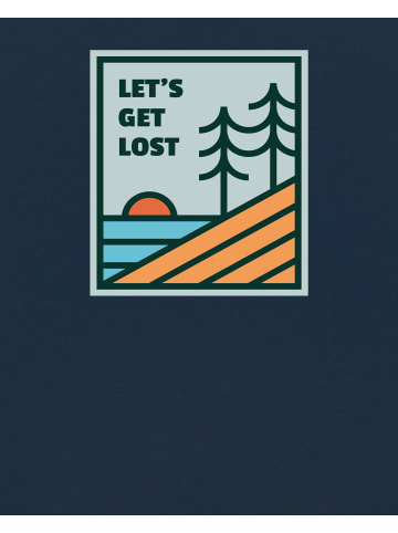 wat? Apparel T-Shirt Let's Get Lost in Dunkelblau