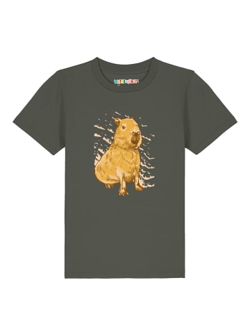 wat? Apparel T-Shirt Capybara in Khaki