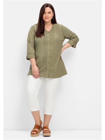 sheego Bluse in khaki