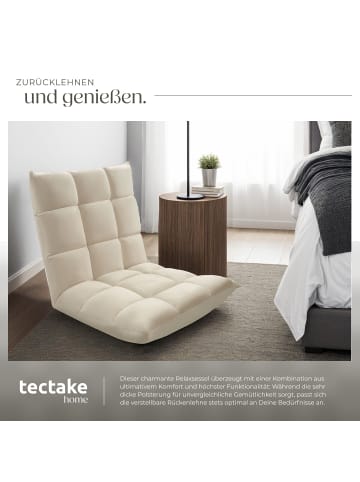 tectake Relaxsessel  Snooze , 108 x 57 x 13,5 cm, beige