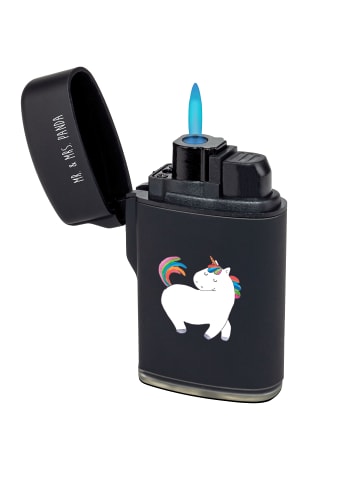 Mr. & Mrs. Panda Feuerzeug Einhorn Stolzieren ohne Spruch in Schwarz