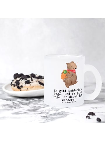 Mr. & Mrs. Panda Becher Bär Wandern mit Spruch in Transparent
