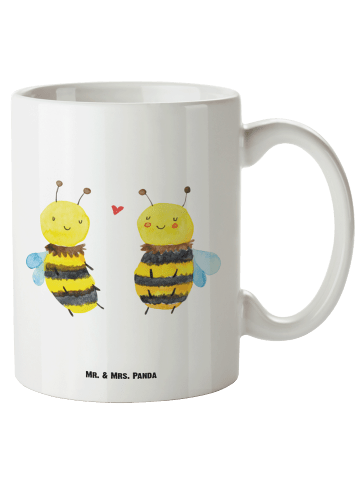 Mr. & Mrs. Panda XL Tasse Biene Verliebt ohne Spruch in Weiß