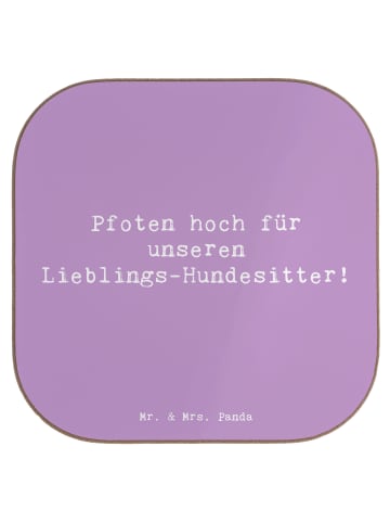 Mr. & Mrs. Panda Untersetzer Spruch Lieblings-Hundesitter mit Sp... in Lavendeltraum
