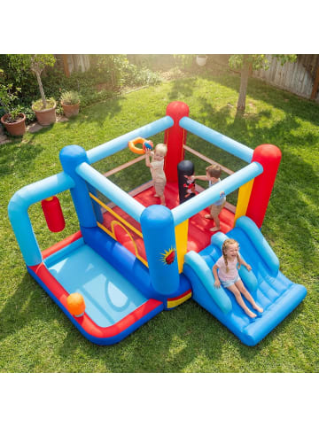 COSTWAY Hüpfburg mit Gebläse 402 x 385 x 206 cm in Bunt