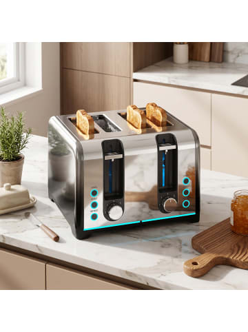 HOMCOM Toaster-26,4L x 15,6B x 18,9H cm-Schwarz