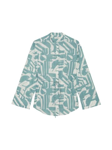 Marc O'Polo Print-Langarm-Bluse regular in multi / soft teal