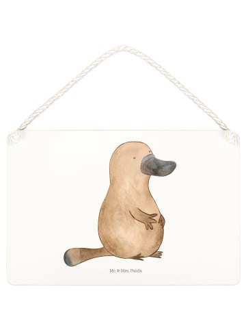 Mr. & Mrs. Panda wandtafel Schnabeltier Mut ohne Spruch in Weiß