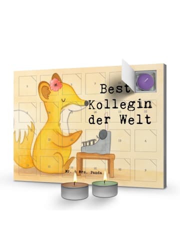 Mr. & Mrs. Panda Duftkerzen Adventskalender Fuchs Beste Kollegin... in Weiß