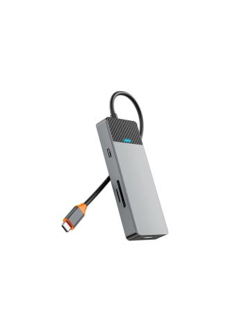 COFI 1453 WiWU - HUB 7/9/12 in 1 USB-C HUB - Adapter Aluminiumgehäuse in Grau