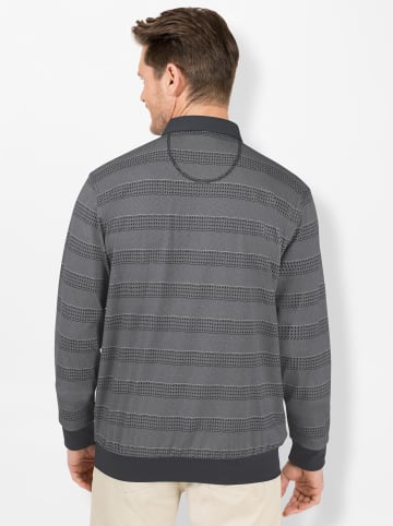 hajo Langarm-Poloshirt in anthrazit