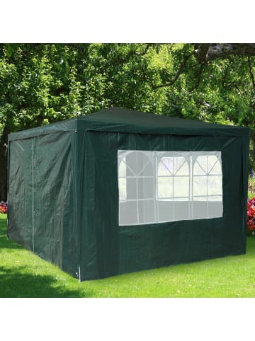 4-teiliges Pavillon-Seitenwand Set in Grün - (B)300 x (H)200 cm