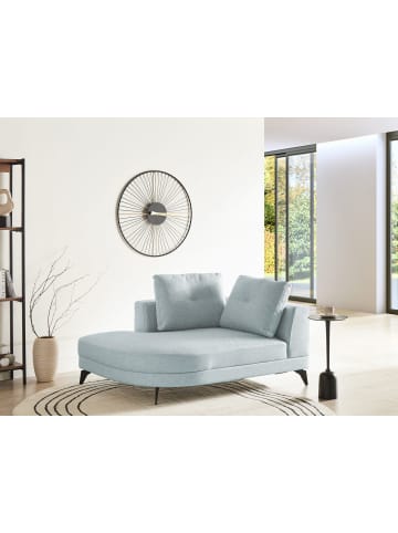 Beliani Chaiselongue MARUM in Blau/Schwarz - (W) 111 x (H) 88 x (L) 151 cm