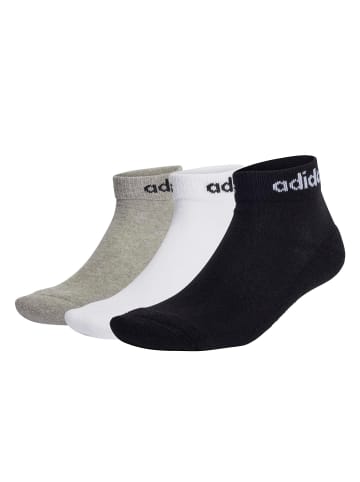 adidas Socken 3er Pack in Schwarz/Grau/Weiß