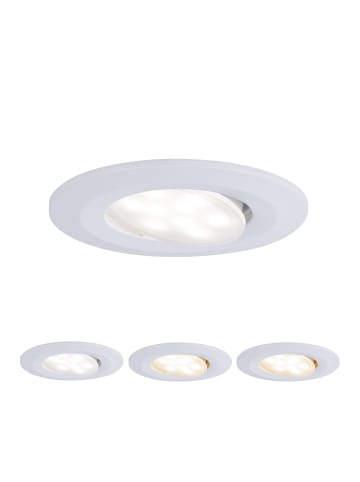 paulmann LED Einbaustrahler 1er Set Calla 3 Step dimmbar, schwenkbar in Weiß matt-Ø: 90m