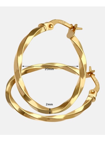 Vanlere Creolen aus 375 Gelbgold gedreht