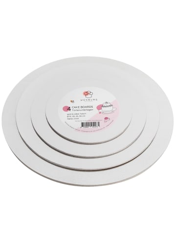 Wenburg Wenburg Premium Tortenunterlagen 4er-Set - Gold & Siber