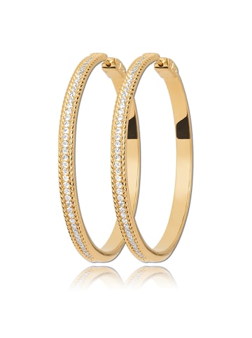 BALIA Ohrringe vergoldet (Gelbgold 750) Design Größe ca. 5cm Creolen