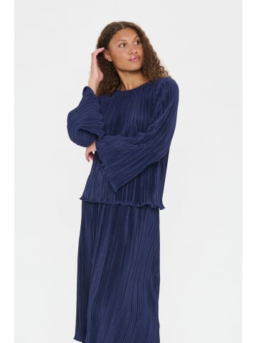 SAINT TROPEZ Langarm-Bluse ZuniSZ Gerade Passform in Eclipse