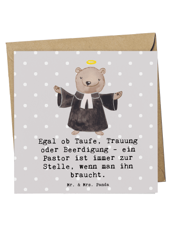 Mr. & Mrs. Panda Deluxe Karte Egal ob Taufe, Trauung oder Beerdi... in Grau Pastell