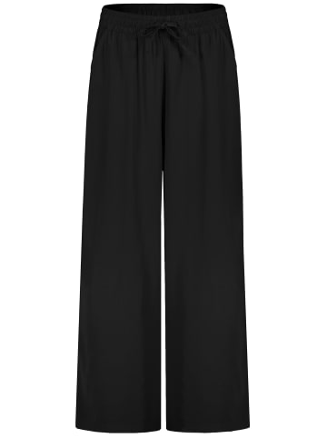 Sublevel Wide-Leg Sommerhose mit Tunnelzug und Seitentaschen in Schwarz