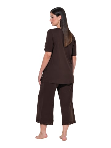 Ulla Popken Pyjama in pinienbraun