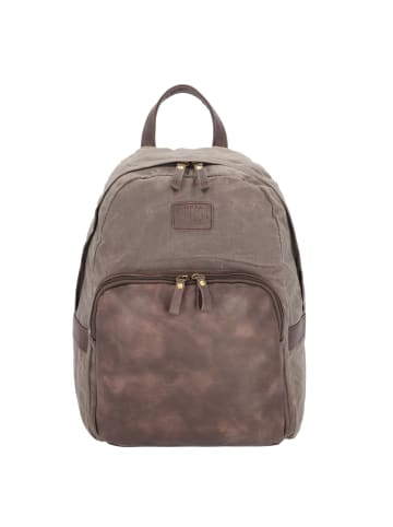 Pride and Soul Rucksack 44 cm Laptopfach in grau-braun