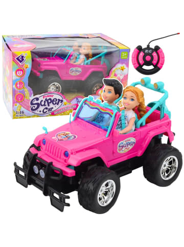 Wisam Ferngesteuertes RC-Geländeauto mit Puppen, rosa, Maßstab 1:16