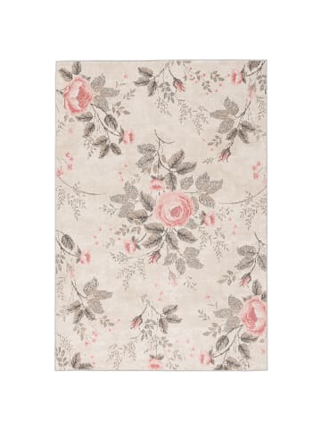 Pergamon In- und Outdoor Teppich Lagos Blumen in Beige